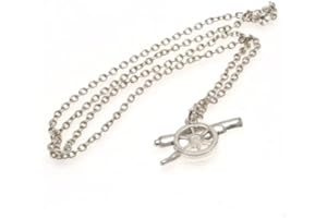FOOTIE GIFTS Silver Plated Pendant & Chain - Arsenal F.C (GN)