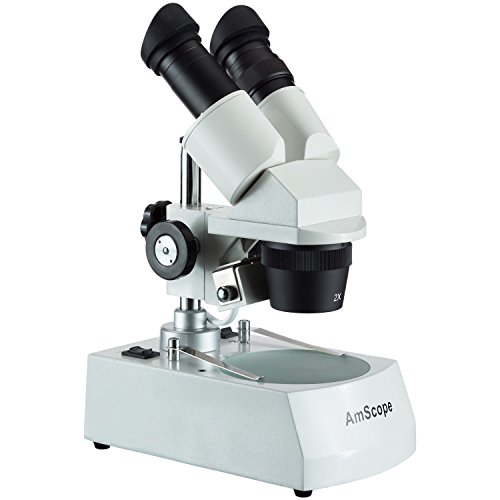 AmScope SE306-PX-LED-RK15 10X-20X-40X Geologist's Cordless Stereo Microscope w/ Top & Bottom LED Lights