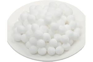 QIKAARA 100 Stück Pompons zum Basteln, Weiß Pompoms, 15 mm Flauschige Pompom Bälle für DIY Kreative Handwerk Dekoration (Weiß-2.5 cm)