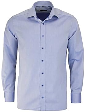 Eterna Herren Hemd Modern Fit Struktur hellblau extra langer Arm 68cm