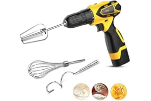 TCJJ 3Pcs Handmixer Zubehörset Für Bohrmaschine,Tragbarer Elektrisch,Inklusive Schneebesen,Knethaken,Rührbesen,HandrüHrgeräT Für Kuchen-Sahn Eiweiß, aus Edelstahl