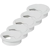 Badem10 Masa &Uuml;st&uuml; Kablo Kanalı Deliği Kapağı Beyaz Masa Kapağı 6 cm (5 ADET)