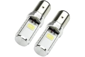 Car Passion Coppia Lampadine Led Per Fari Anteriori Moto BA20D H616 Biluce Bianco Ghiaccio 6000k Luce Abbagliante Anabbagliante Fascio Alto E Basso Scooter Motocicletta (BA20D)