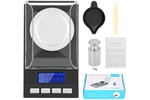SEMME Bilancia Digitale Milligram per Gioielli, Display Digitale a LED, ad Alta precisione, 0,001 g, Bilancia per Gioielli Tascabile con calibrazione, pinzette e Piatti di pesata.