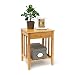 Produktbild Relaxdays Bambus Beistelltisch mit Schublade H x B x T: ca. 51,5 x 40,5 x 30,5 cm Nachttisch aus robustem Holtz als schmale Nachtkonsole mit Schubfach als kleiner Tisch mit 2 Ablageflächen, natur