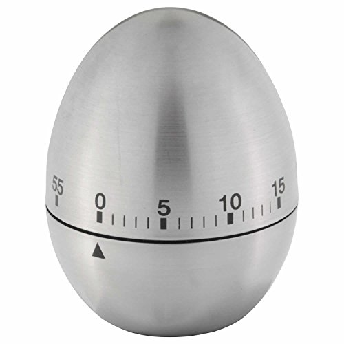 LS Design Edelstahl Eieruhr Kurzzeitmesser Küchentimer Ei Form Wecker Timer - 6