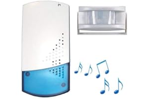 Digiteck B2- WIRELESS SHOP VISITOR PIR SENSOR WITH PLUG IN DOORBELL/CHIME/ ALERTALARM WITH 8 MELODIES