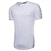 Produktbild Btruely T shirt Herren Sommer Basic Shirt Herren Kurzarmshirt Gestreift Polohemden Kurzarm Herrenhemd Slim Fit Freizeithemd Männer Top (XL, Weiß)