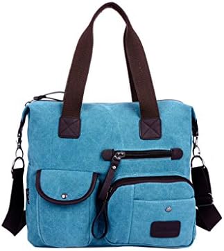 Lifebe BG Women's Casual Canvas Everyday Purse Hobo Shoulder Bag (Blue)