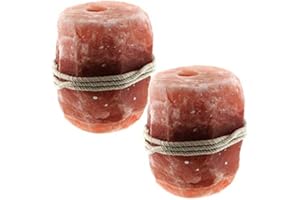DARLIES Organic Pink Himalayan Rock Salt Lick with Rope - 1KG 3KG 5KG Small Medium Large - Horse Livestock Licking Salt Supplement Treat (2, 3KG MEDIUM)