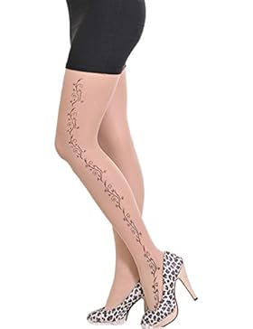 Damen Gemustert Strumpfhosen Muster Strümpfe