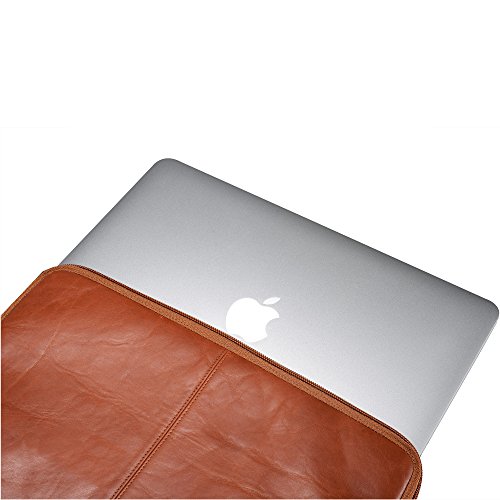 KAVAJ Lederhülle Tasche Sleeve „Sydney“ Für Fas Apple Macbook 12″ (2015/2016) Cognac Braun Aus Echtem Leder. Dünne Tasche Als Edles Zubehör Für Das Neue Macbook 12 Zoll. - 3
