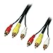 Produktbild Lindy 35540 - Audio-Video-Kabel, 3 Cinchstecker/-stecker - 1m