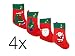 Produktbild 4x premium Nikolausstiefel, Weihnachtssocken, Nikolausstrumpf, Nikolaus Socke Strumpf zum aufhängen zum befüllen von Geschenken an Weihnachten