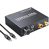 192KHz DAC Converter Volume Adjustable Digital SPDIF Optical Coaxial Toslink to Analog Stereo Audio L/R RCA 3.5mm Jack Audio Adapter for TV Box HDTV Blue-ray HDDVD PS3 Xbox PS4 Games Consoles Home Cinema Systems AV Amps
