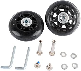 HRUSLuggage Suitcase Replacement Wheels OD 70mm (2.76") ID 6mm (0.24") W 23mm (0.91") Axles 30mm (1.18") Repair Set [HRUS]