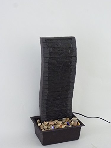 Zimmerbrunnen Wasserfall Brunnen mit LED farbwechselnd für eine gemütliche, entspannte Atmosphäre, Raumbefeuchter, Dekoration - 3