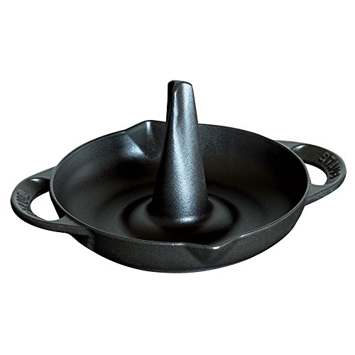 Staub 1200023 Hähnchenbräter 24 cm, Edelstahl, schwarz