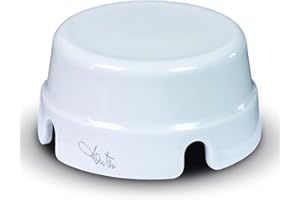 FANTON Caja de derivación de cerámica Ø 80 mm color blanco vintage para instalaciones retro caja redonda de porcelana 84033