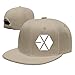 Produktbild Nubia Exo Logo Hip Hop Sonnenschutz Hat Snapback Flat Bill Cap schwarz, Herren, natur