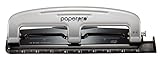 PaperPro inPRESS 12 Reduced Effort Three-Hole Punch, Silver/Black (2101)