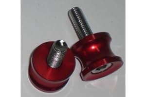 Moto Bequille Diabolos Coloré M12 Chrome Accessoires Garage Reparation Rouge