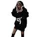 Produktbild MYMYG Damen Hoodie Kapuzenpullover Pullover Mit Kapuze Sweatshirt Lange Ärmel Tunika Tops Slim Fit PulloverKleid Kapuzenpulli Kapuzenpullover Sweatjacke Pullikleid Longpullover Jumper Oberteile