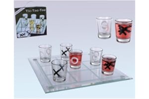 Out of the blue- Kreuz Jeu à Boire, Tic Tac Toe avec 9 Verres, env. 22 x 22 cm, Bleu, Medium