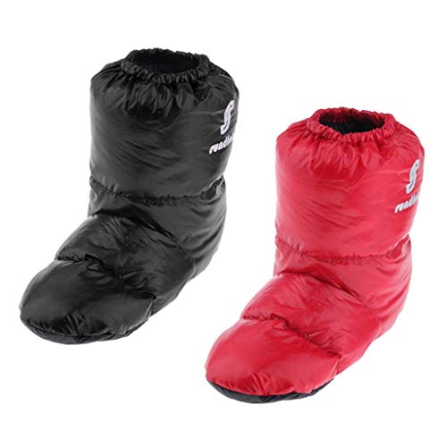 Preisvergleich Produktbild Backbayia Freizeitschuhe Campingschuhe Daunenschuhe Hausschuhe mit Aufbewahrungstasche