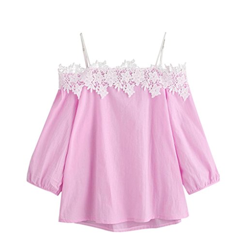 Weste Tops Frauen, lmmvp Spitzen Off Schulter Tank Tops T-Shirt Bluse