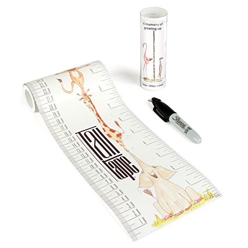 Talltape ('Tree') - Portable, Roll-up Height Chart Plus 1 Sharpie Mini Marker Pen To Measure Children From Birth To Adulthood - Choice of 8 Designs