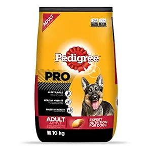 Pedigree PRO Expert Nutrition Active Adult Large Breed Dog (18 Months Onwards) Dry Dog Food, Chicken, 10kg Pack