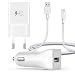 Produktbild M2 Schnell Ladegerät KFZ Adapter + USB-C Kabel + Netzteil kompatibel mit Huawei Nova 3 Mate 20 Lite / 20 Pro / 20 Mate 10 Pro Mate 10 Mate 9 Mate 9 Pro P9 P9 Plus Nova 2 P10 P10 Plus P20 P20 Lite