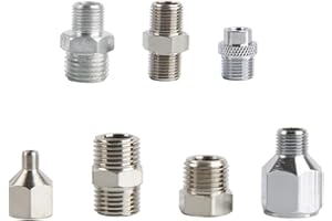 7pcs Airbrush Adaptor Kit Apstour Air Brush Fitting Connector Set for Air Compressor & Airbrush Hose