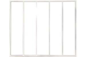 Vente-unique - Verrière Atelier en Aluminium thermolaqué - 150x130 cm - Blanc - Bayview