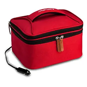 HotLogic 16801174-RD Food Warming Tote Lunch Bag Plus 12V, Red