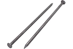 Marcopol Lot de 30 clous de construction à tête ronde et plate en acier au carbone 4 x 120 mm, clous à fil communs multi-usages pour travail du bois (30, 4,0 x 120 mm)