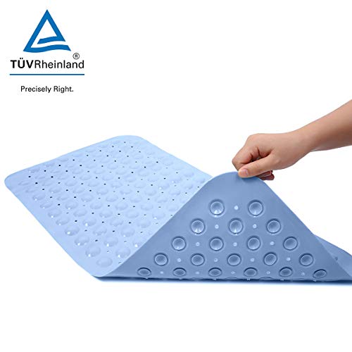ARTISTORE Tappetino per il Bagno?Certificazione TUV Tappeto Antiscivolo per Doccia? Morbido Tappetino Bagno a Ventosa in PVC 39*79cm?Blu chiaro?
