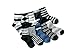 Colourful Baby World Toddler Boy Kid Mixed Socks Bundle 5-pack Check Stripe Black Grey Age 3 4 5 6 7 - Large - 5 to 8 yrs old