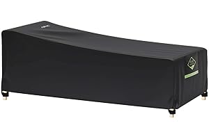 ‎AWNIC Awnic gartenliege Abdeckung wasserdicht, schutzhülle für sonnenliege Winterfest, abdeckhaube liegen, liegestuhl Auflage, gartenmöbel abdeckplane 200x75x40/70cm