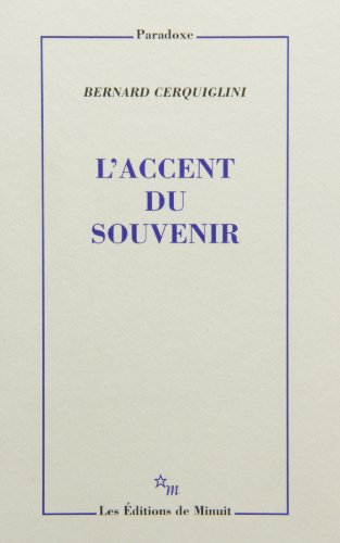 Télécharger L'Accent du souvenir PDF Ebook En Ligne Télécharger L'Accent du souvenir PDF Ebook En Ligne