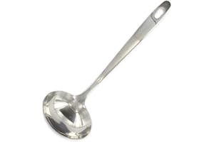 Fackelmann Louche de Cuisine en Acier Inoxydable - Ustensile de Cuisine INOX - Argent, 28 cm