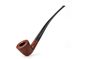 MUXIANG Briar Churchwarden Tobacco Pipes Handmand Long Gandalf Tobacco Pipe Fits 9 mm Filter AA0027S