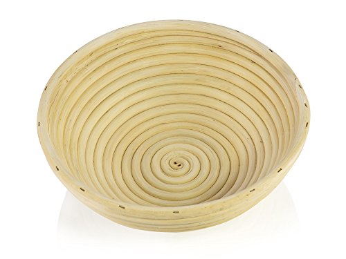 Gärkörbchen aus Rattan Ø21cm für 500-1000g Teig, Peddigrohr Rund Gärkorb Gärkörbe Brotteig Korb - 3