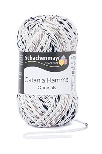 SCHACHENMAYR Wolle "Catania Flammé" 50g 120m Woll-Garn 100% Baumwolle gemustert stricken häkeln Handstrickgarn Knäule viele Farben