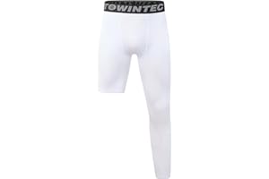 Towintec garçons Jeunes Pantalon de Compression Enfants One Legging à Une Jambe de Compression Athlétiques Respirant Séchage Rapide Tight léger pour Basketball Fitness Entraînement Gym