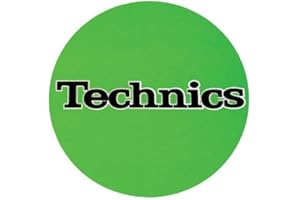 SLIPMAT-FACTORY Technics DJ Slipmat verde con logo nero (Coppia) Panni Sottodisco