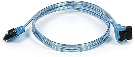 eDragon 18inch SATA 6Gbps Cable w/Locking Latch (90 Degree to 180 Degree) - UV Blue - 20 Pack, ED93622