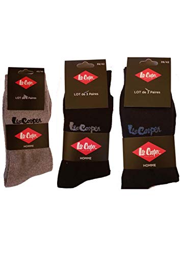 LEE COOPER LOT DE 6 PAIRES DE CHAUSSETTES HOMME COTON