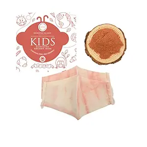 Kalmic Organic Cotton Manjistha Mask for Kids (Small size, 2-4 years) Pack of 2